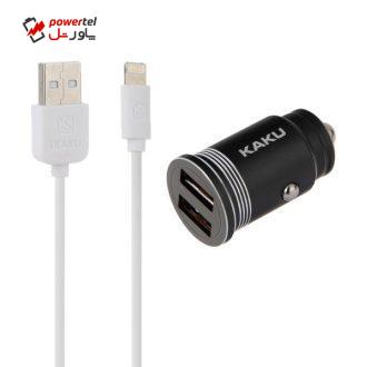 شارژر فندکی ایکاکو مدل KSC-183 به همراه کابل تبدیل لایتنینگ شارژر فندکی ایکاکو مدل KSC-183 به همراه کابل تبدیل لایتنینگ