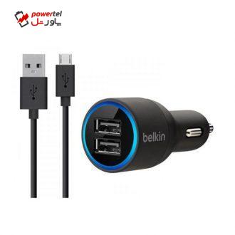 شارژر فندکی بلکین مدل 2.1A همراه با کابل microUSB شارژر فندکی بلکین مدل 2.1A همراه با کابل microUSB