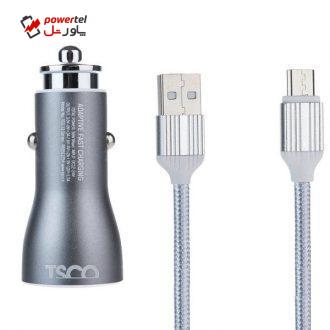 شارژر فندکی تسکو مدل TCG 13 به همراه کابل تبدیل USB به microUSB شارژر فندکی تسکو مدل TCG 13 به همراه کابل تبدیل USB به microUSB