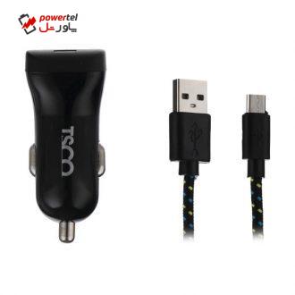 شارژر فندکی تسکو مدل TCG 27 همراه با کابل microUSB شارژر فندکی تسکو مدل TCG 27 همراه با کابل microUSB