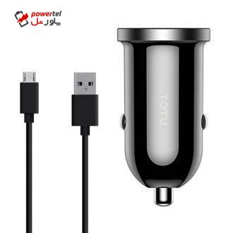 شارژر فندکی توتو مدل Jane به همراه کابل تبدیل microUSB