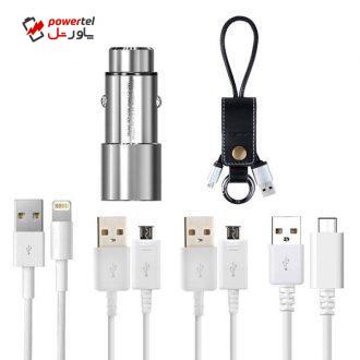 شارژر فندکی دبلیو کی مدل WP-C06 به همراه کابل تبدیل شارژر فندکی دبلیو کی مدل WP-C06 به همراه کابل تبدیل