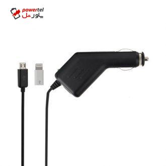شارژر فندکی مدل AK703 به همراه مبدل لایتنینگ