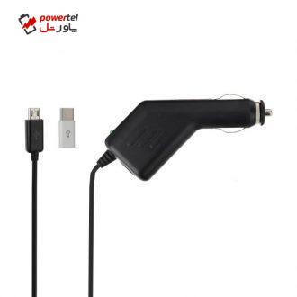 شارژر فندکی مدل AK703-FCM به همراه مبدل USB-C