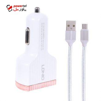 شارژر فندکی مدل C702Q به همراه کابل تبدیل microUSB