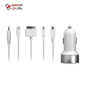 شارژر فندکی مدل R-JK-050 به همراه کابل تبدیل