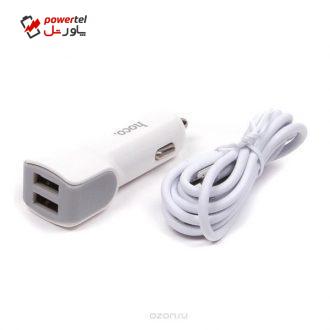 شارژر فندکی هوکو مدل Z23 به همراه کابل microUSB
