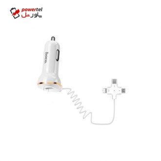شارژر فندکی هوکو مدل Z5A همراه با کابل microUSB/TYPE-C/IPHONE
