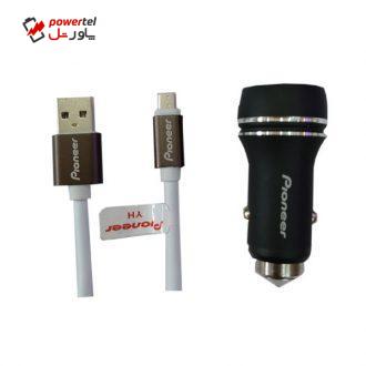 شارژر فندکی پایونیر مدل YH-8 به همراه کابل تبدیل microUSB شارژر فندکی پایونیر مدل YH-8 به همراه کابل تبدیل microUSB