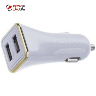 شارژر فندکی پی نت مدل 246 همراه با کابل microUSB