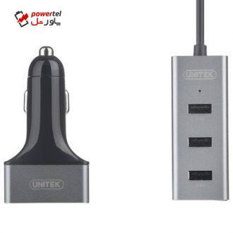شارژر فندکی یونیتک مدل Y-P530A به همراه هاب 3 پورت