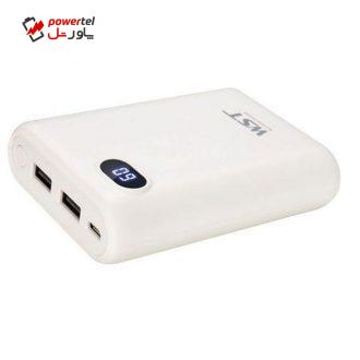 شارژر همراه دبلیو اس تی مدل DL-518 با ظرفیت 10000 میلی آمپر ساعت شارژر همراه دبلیو اس تی مدل DL-518 با ظرفیت 10000 میلی آمپر ساعت