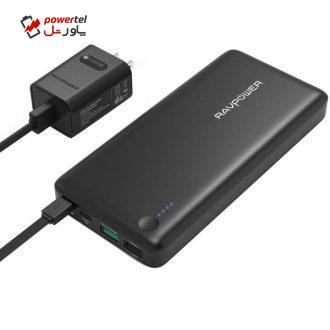 شارژر همراه راوپاور مدل RP-PB043 ظرفیت 20100 میلی آمپرساعت به همراه شارژ دیواری شارژر همراه راوپاور مدل RP-PB043 ظرفیت 20100 میلی آمپرساعت به همراه شارژ دیواری