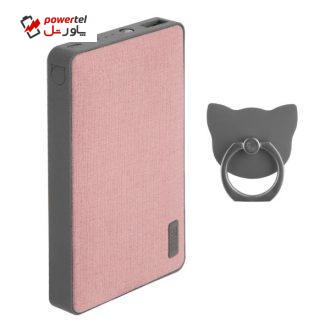 شارژر همراه مائوکسین مدل Catty Bu-yi T-8 ظرفیت 10400 میلی آمپر ساعت به همراه پایه نگهدارنده