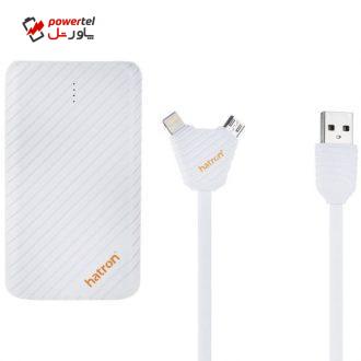 شارژر همراه هترون مدل HPB16000 ظرفیت 16000 میلی‌آمپر‌ساعت به همراه کابل