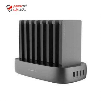 شارژر همراه پاورولوجی مدل P8X8PSPK ظرفیت 8000 میلی آمپر ساعت مجموعه 8 عددی به همراه پایه شارژ