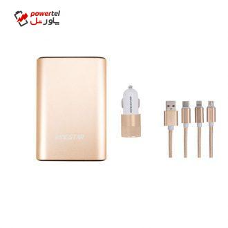 شارژر همراه کینگ استار مدل KP BOX70 ظرفیت 5400 میلی آمپر ساعت به همراه کابل تبدیل و شارژر فندکی شارژر همراه کینگ استار مدل KP BOX70 ظرفیت 5400 میلی آمپر ساعت به همراه کابل تبدیل و شارژر فندکی