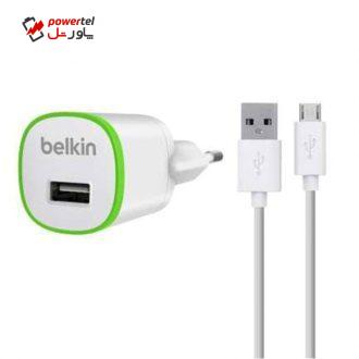 شارژ دیواری بلکین مدل F۸M۷۱۰vf۰۴ به همراه کابل تبدیل microUSB