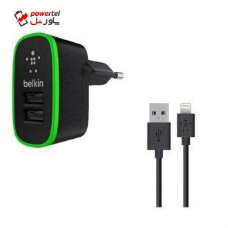 شارژ دیواری بلکین مدل f8m670 به همراه کابل تبدیل لایتنینگ