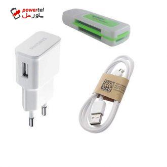 شارژ دیواری مدل ep-u90 به همراه کابل micro USB وکارت خوان شارژ دیواری مدل ep-u90 به همراه کابل micro USB وکارت خوان