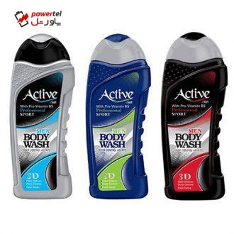 شامپو بدن اکتیو مدل 1221 حجم 400 میلی لیتر مجموعه 3 عددی شامپو بدن اکتیو مدل 1221 حجم 400 میلی لیتر مجموعه 3 عددی