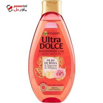 شامپو بدن گارنیه سری Ultra Dolce مدل گل رز حجم 500 میلی لیتر