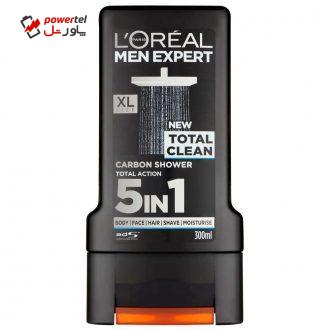 شامپو مو و بدن لورآل مدل TOTAL CLEAN حجم 300 میلی لیتر