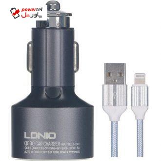 شاژر فندکی الدینیو مدل C703Q به همراه کابل لایتنینگ