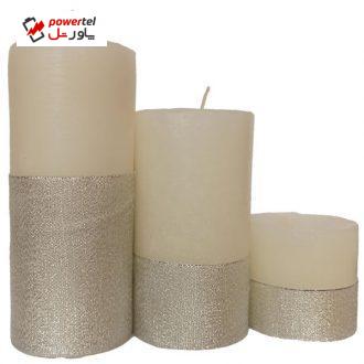 شمع طرح استوانه کد 301 بسته 3 عددی