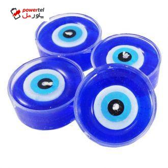 شمع طرح چشم نظر بسته 4 عددی شمع طرح چشم نظر بسته 4 عددی