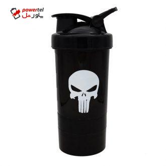 شیکر طرح اسکلت مدل Punisher ظرفیت 0.5 لیتر شیکر طرح اسکلت مدل Punisher ظرفیت 0.5 لیتر
