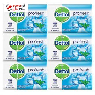 صابون ضدباکتری دتول مدل Profresh cool کد 3060316 وزن 65 گرم بسته 6 عددی