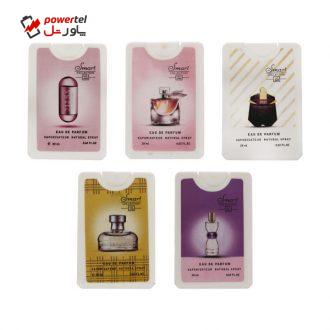 عطر جیبی زنانه اسمارت کالکشن حجم 20 میلی لیتر بسته 5 عددی