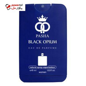 عطر جیبی زنانه پاشا مدل Black Opium حجم 45 میلی لیتر