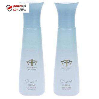 عطر جیبی زنانه ژک ساف مدل F7 حجم 22 میلی لیتر بسته 2 عددی
