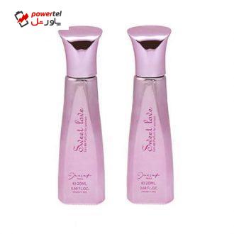 عطر جیبی زنانه ژک ساف مدل SWEET LOVE حجم 22 میلی لیتر بسته 2 عددی