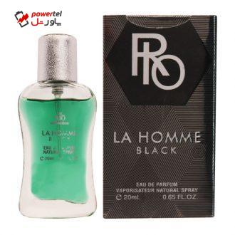 عطر جیبی مردانه ریو کالکشن مدل LA Homme Black حجم 20 میلی لیتر