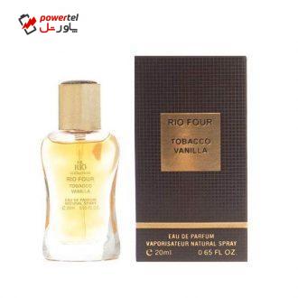 عطر جیبی مردانه ریو کالکشن مدل Tobacco Vanilla حجم 20 میلی لیتر