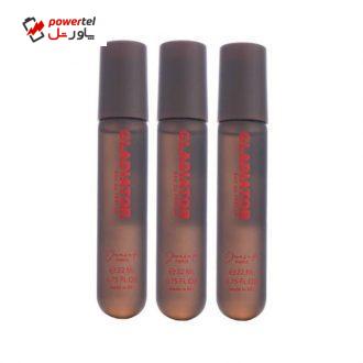 عطر جیبی مردانه ژک ساف مدل گلادیاتور حجم 22 میلی لیتر بسته 3 عددی عطر جیبی مردانه ژک ساف مدل گلادیاتور حجم 22 میلی لیتر بسته 3 عددی