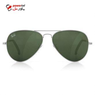 عینک آفتابی خلبانی مدل Aviator Large Metal Grey سایز 57 میلی متر