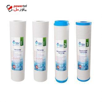 فیلتر  تصفیه آب خانگی  اس اس وی مدل Plus بسته 4 عددی