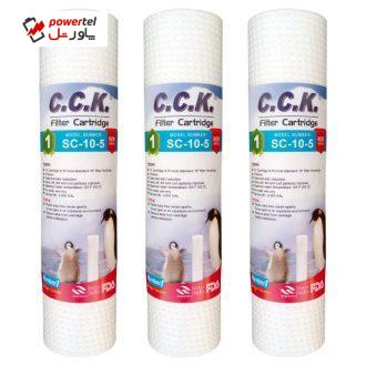 فیلتر تصفیه آب سی سی کا مدل pp 5 micron بسته 3 عددی