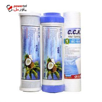 فیلتر دستگاه تصفیه آب خانگی سی سی کا مدل CCKpack مجموعه 3 عددی