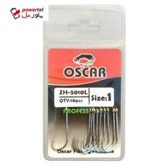 قلاب ماهی گیری اسکار مدل ZH-5010L بسته 10 عددی سایز 9 قلاب ماهی گیری اسکار مدل ZH-5010L بسته 10 عددی سایز 9