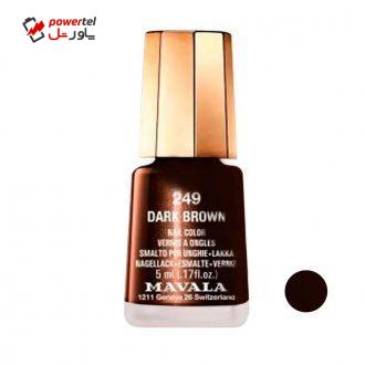 لاک ناخن ماوالا  مدل  Dark brown شماره 249