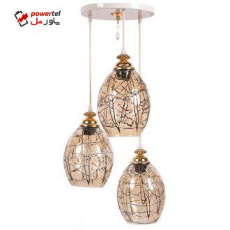 لوستر و چراغ آویز سهیل مدل گلد 3