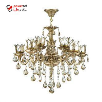 لوستر 10 شعله چشمه نور کد A3559-5-AO