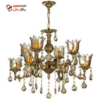 لوستر 12 شعله چشمه نور کد CA2143/4+8-BO لوستر 12 شعله چشمه نور کد CA2143/4+8-BO