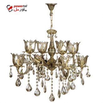 لوستر 12 شعله چشمه نور کد CA2970/4-8-BO لوستر 12 شعله چشمه نور کد CA2970/4-8-BO