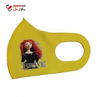 ماسک تزیینی بچگانه طرح BRAVE کد 30694 رنگ زرد